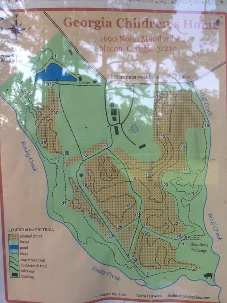 trail map at kiosk