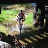 Wet crossing below the bridge