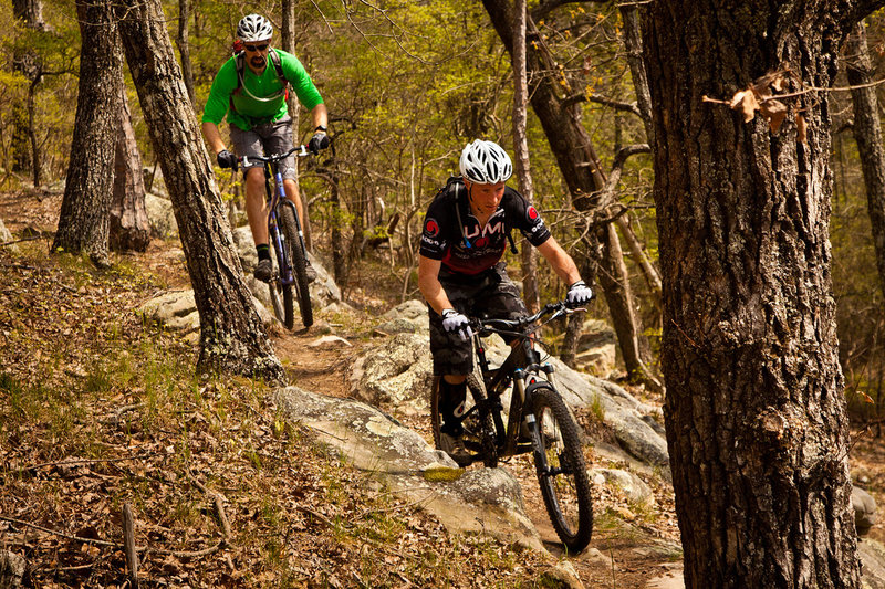 Rockin' and rollin' towards the end of Boulder Ridge.