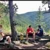 Lunch spot: and example of the great views and dense forest that makes this ride a great option on those hot summer days