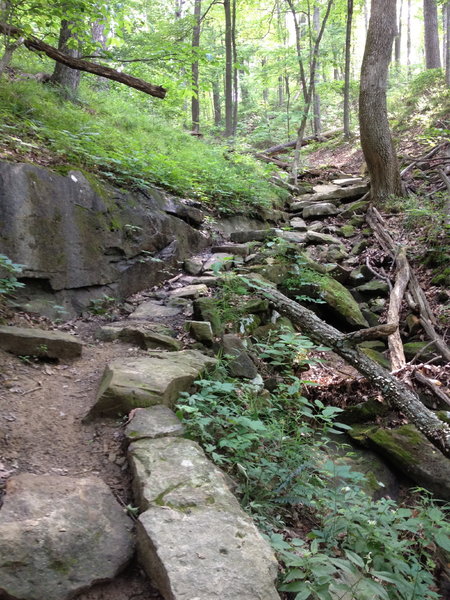 Another view of the rock staircase