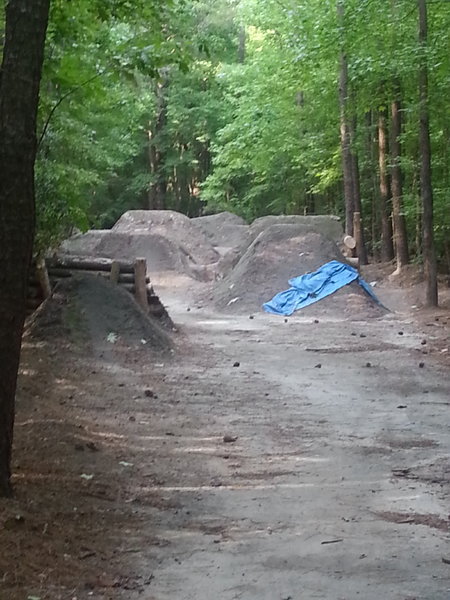 One part of the terrain park. These are up to 5 foot doubles with a nice gap. A lot of fun if that's your thing.