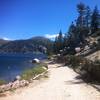 View back at Lake Marlette water crossing before entry to the Flume Trail