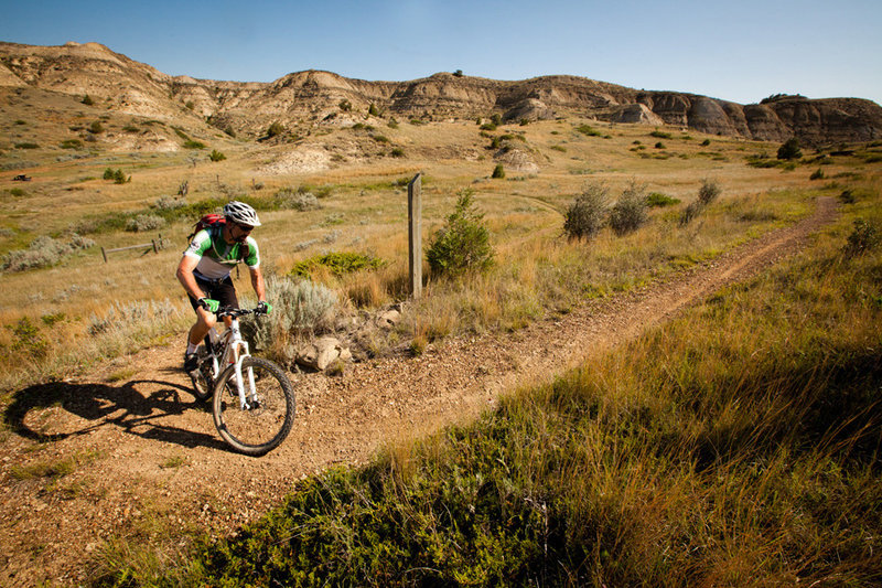 Heading up to the Maah Daah Hey from Wannagan Campground.