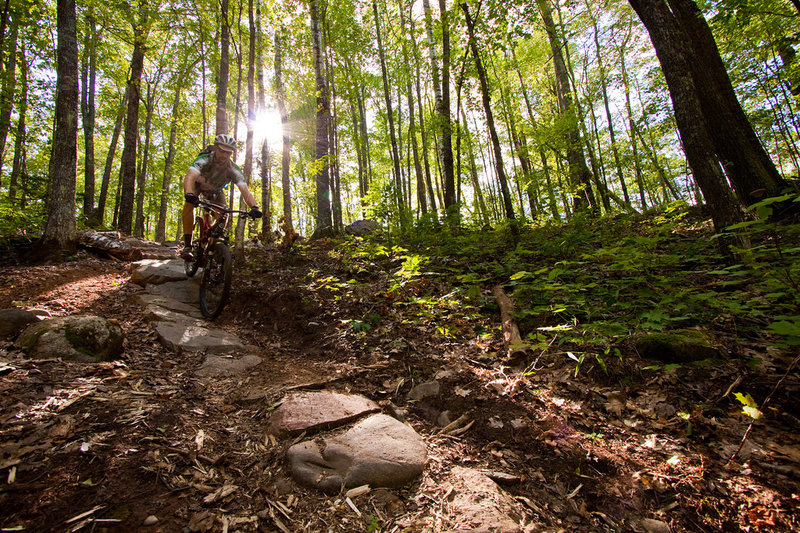 Wall Street is a challenging armored section on the Rock Lake Trail