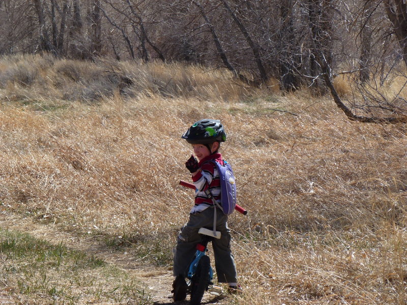 This is a great area for kids to get into mountain biking. Flat buff trails and all the distractions a wild lake provide.