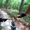 Enjoying the flowing singletrack of the Copperhead trail.