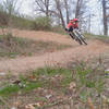 Middle berm, end of west loop, Carver Lake MTB trail