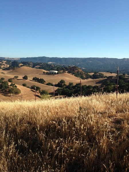 Overlooks twin ponds.  You can't really see the ponds though.