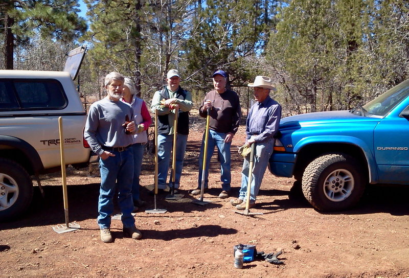 TRACKS trail crew, after working on Blue Ridge trail