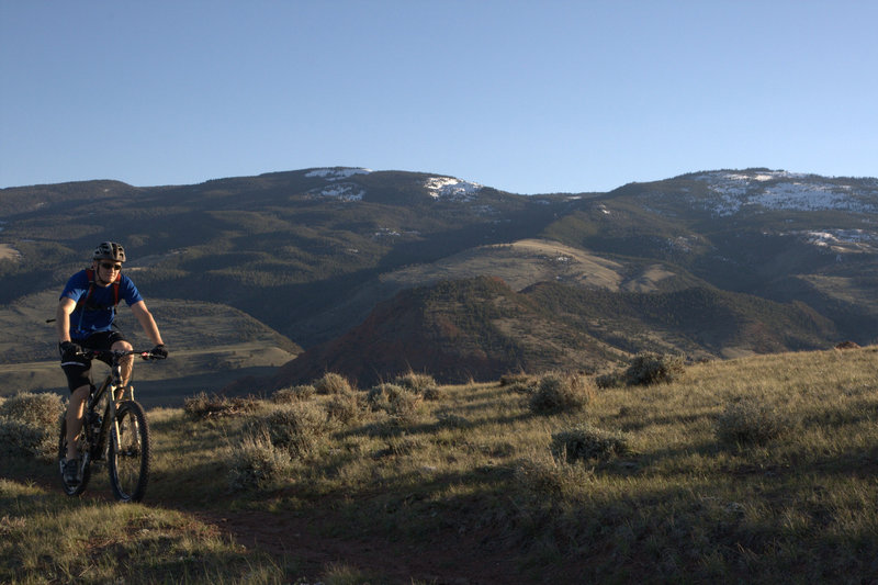 Twisted Sister with the Red Butte and Rattlesnake mountain in the background.