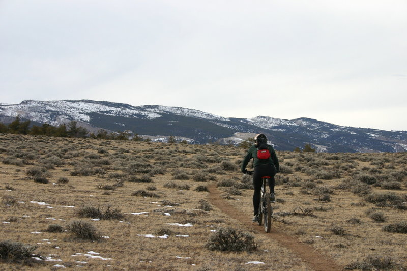 The snowpack comes and goes in the Outlaw area, allowing you to ride pretty much year round.