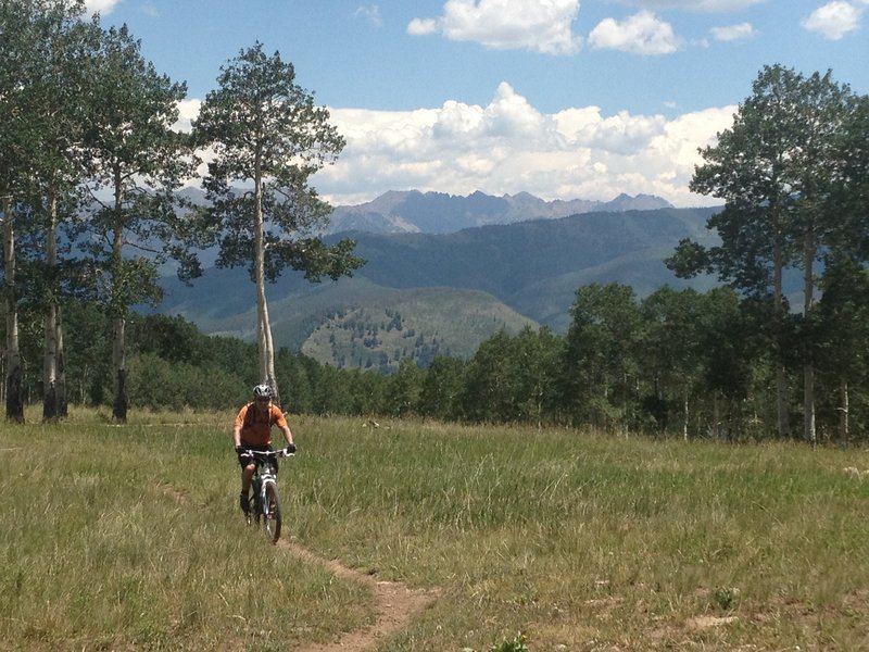 Arriving at the top of the climb.