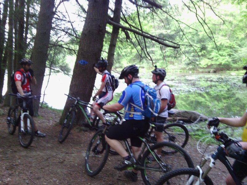 Taking a break before climbing up Bear Paw.