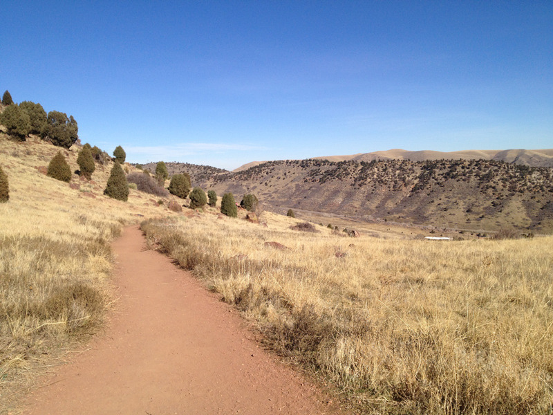 Red Rocks trail at the Saddle above the Morrison Slide intersection.  This section is smooth and gets more rocky as you ride north.