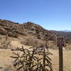 Trail signs at the top of the first notch