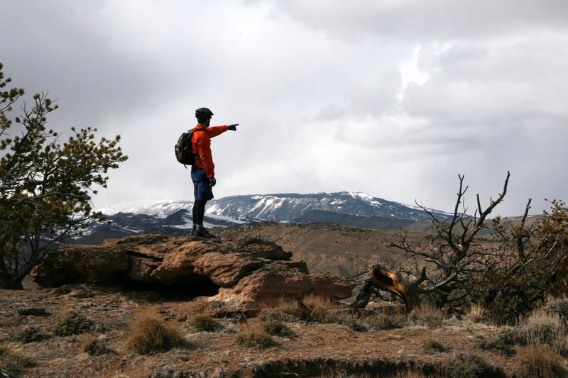 Contemplating from where we just came on the ridgeline of Above the Law.