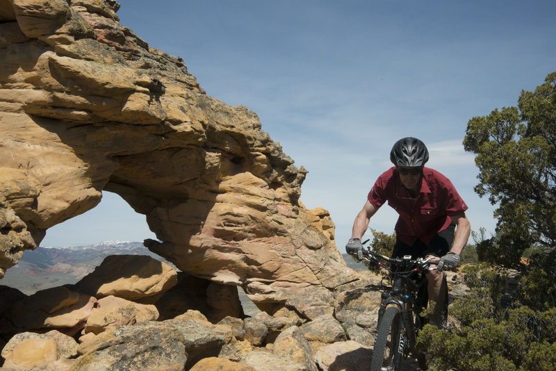There is some dramatic terrain up here, but the techy riding is going to keep your eyes glued to the trail.