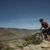 Step up to the view on Above the Law with the Red Butte and Trail Creek in the background.