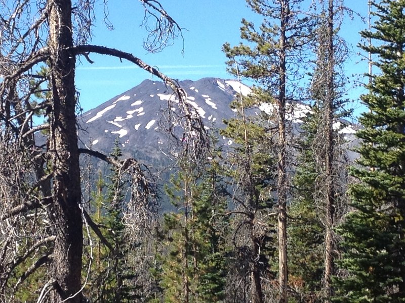 Mt Bachelor showing itself