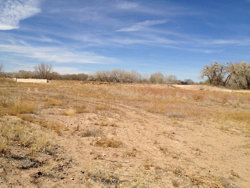 The open area at the end of the first section.