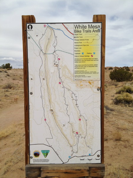 Trail map at the Trailhead