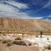 Just after leaving the dirt road on the ground level of the ride with the second part of the starting ridge in the background.