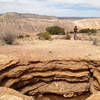 Deep hole-like cesspool right on the side of the trail.