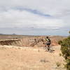 The home stretch, with Cabezon Peak in the background.