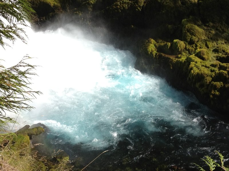 Blue pools of water.