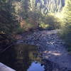 Bridge view, nearing the trail end