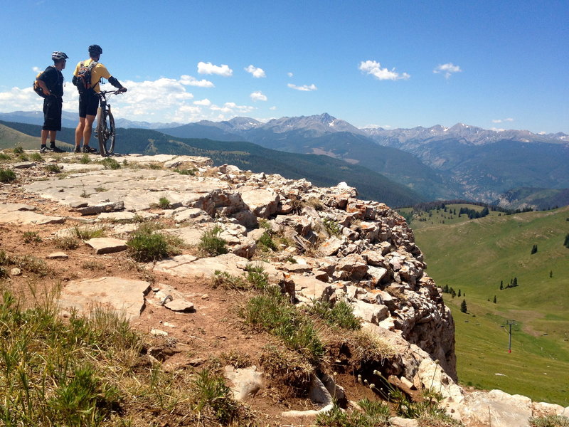 Surveying Vail's back bowls.