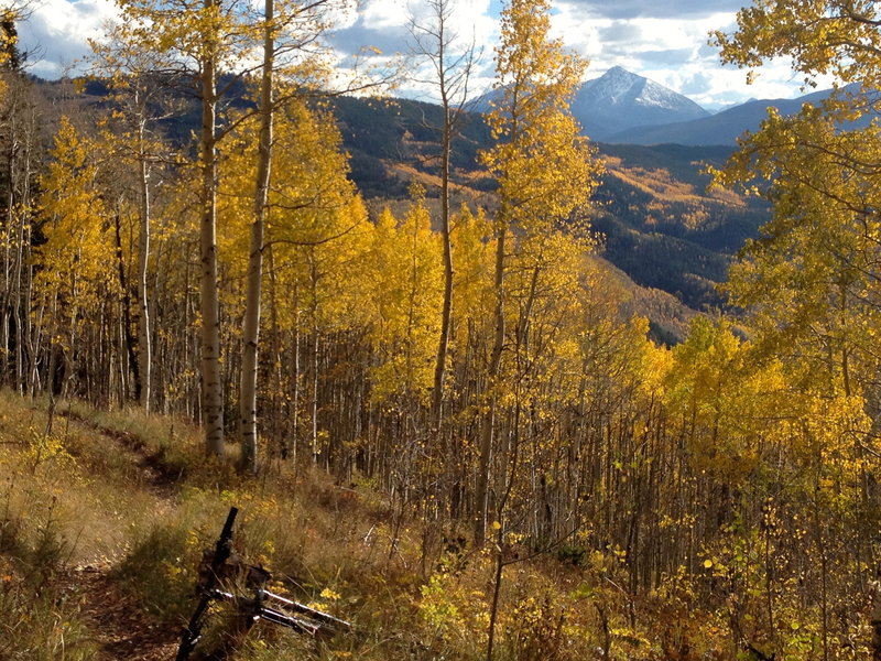 The nearly ever-present view of Mt of the Holy Cross