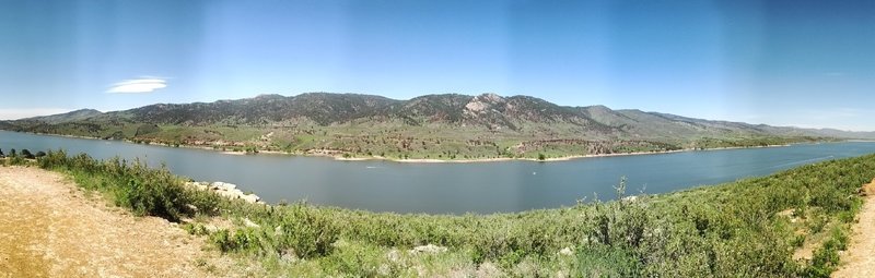 Panoramic of Horsetooth Reservoir from Rotary park.