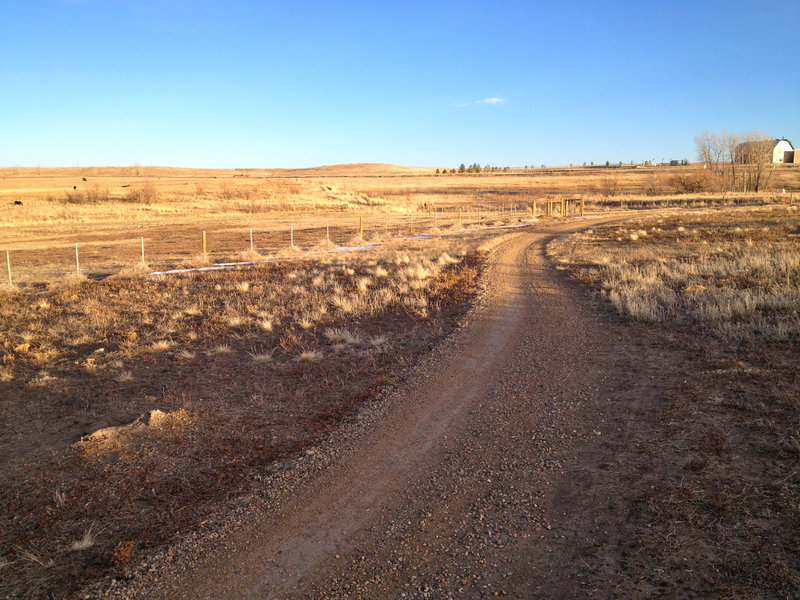 Riding the plains on the easternmost section of the Dirty Bismarck ride.  This section of trail is smooth and wide.