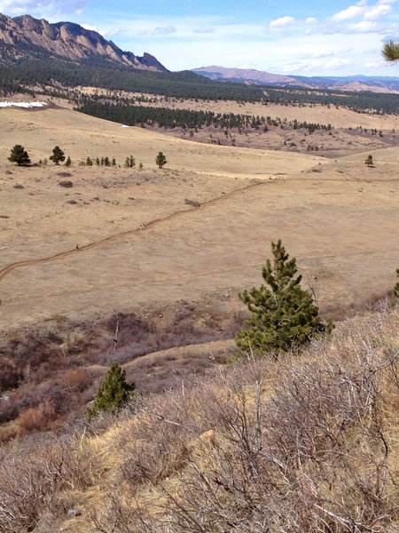 Overlook on the highest section of trail - looking out across the Marshall Mesa trail system.