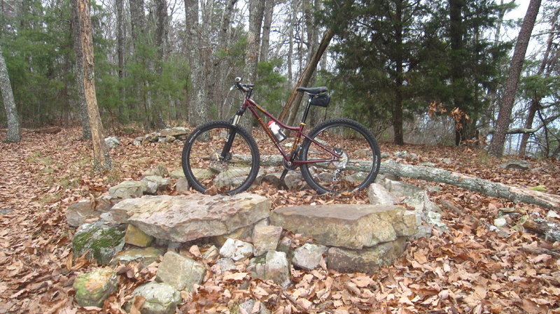 Fire ring on Dug Gap Mountain