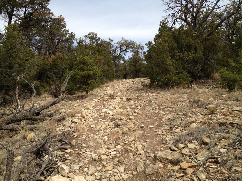 Loose rocky climbs abound.