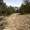 Loose rocky climbs abound.