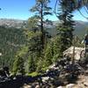 Careful riding along "Thunder Cliff" above the Truckee River