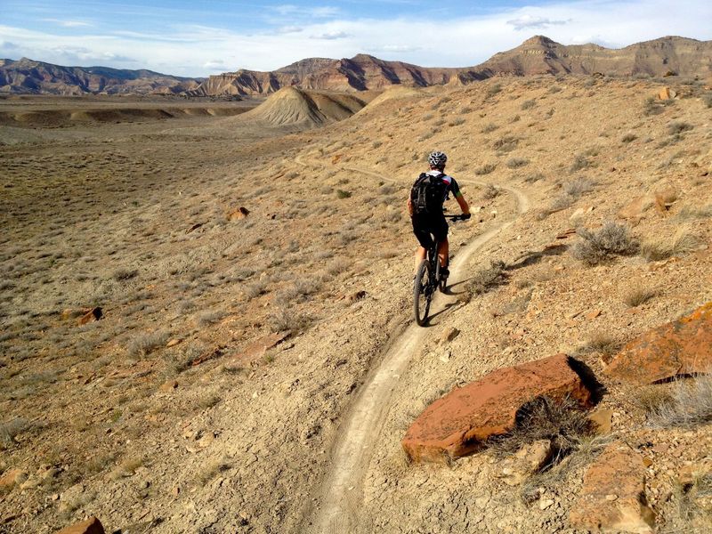 Starting up the Western Zip trail.