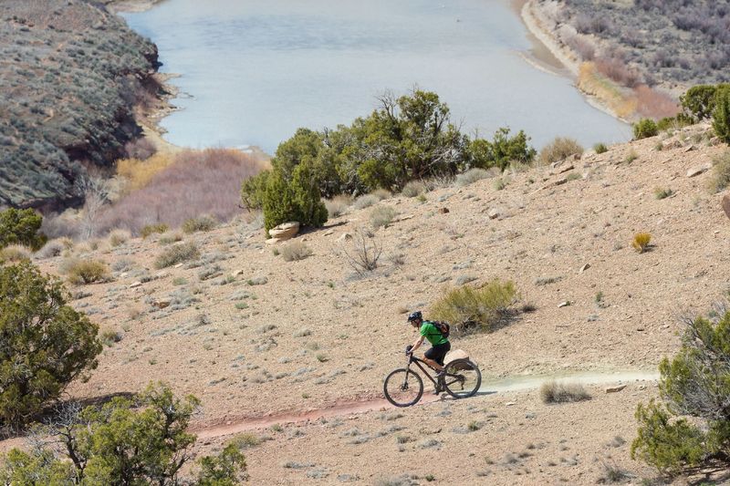 The initial downhill section into Steve's Loop