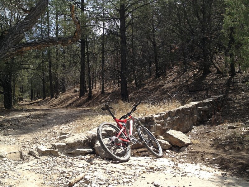 Un-natural ledge drop, this one can be difficult to see the first time you come flying down the trail, meaning you could take it by accident like I did. No worries though, the take off is clean and the landing smooth.