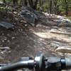 Big rock steps on the climb from Otero Canyon back up to the West Ridge.