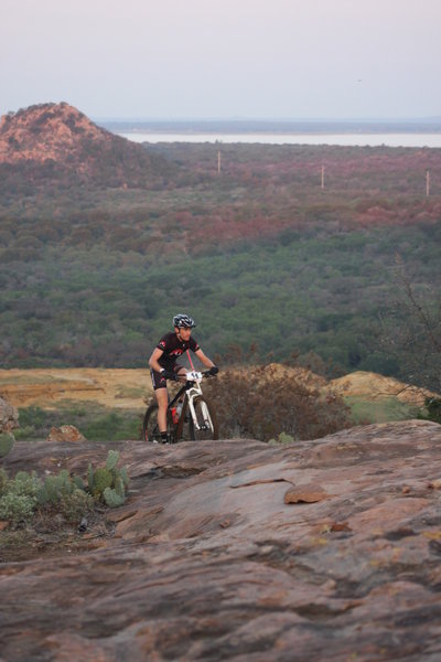 Grippy granite with some steep climbs up to the top