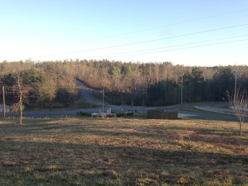 Overlooking the entrance road.