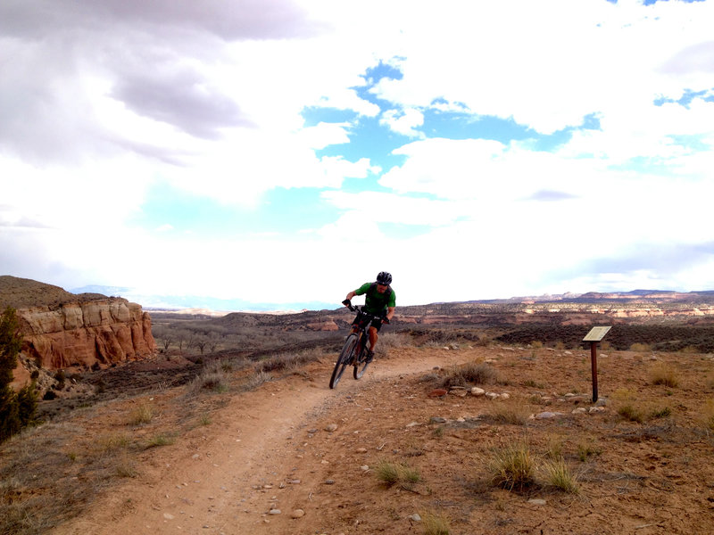 Smooth singletrack along the first section of Ruster's is great for working on corning skills.