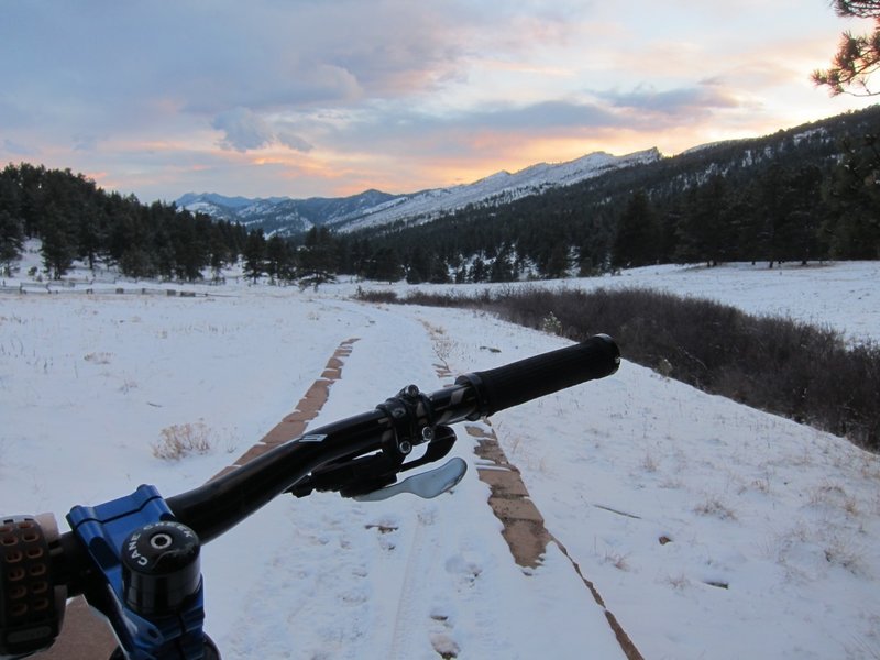 Wapiti is one of my favorite rides when there's snow on the ground. It typically gets enough foot traffic to stay packed in, and some sections are faster filled in with snow. :)