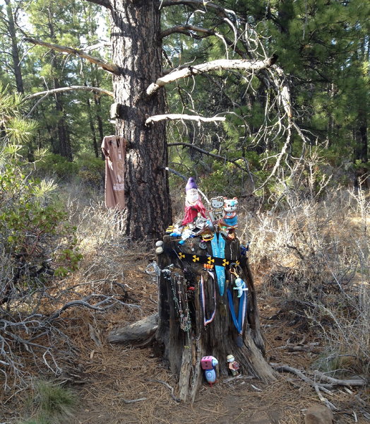 One of several trailside shrines