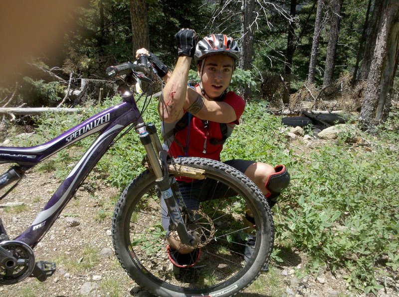 Nothing like a log stuck in your wheel to bring a halt to your bike...